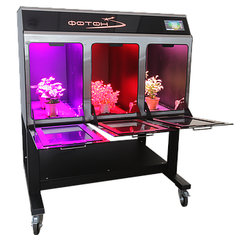 Установка  Фотон для изучения влияния спектрального состава света на развитие растений