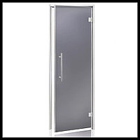 Дверь для хамама Andres Lux Gray Matted 7х19 (короб - алюминий, стекло - серое матовое, без порога)
