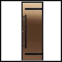 Дверь для хамама Harvia STG LEGEND (размер = 69*189*9,2 см, короб - алюминий, стекло - бронза, без порога)