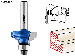 Кромочная калевочная фреза ЗУБР Профессионал №3, 28.6x12.7 мм, радиус 4 мм