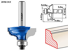 ЗУБР 34,9x15мм, радиус 4.8мм, фреза кромочная калевочная №5