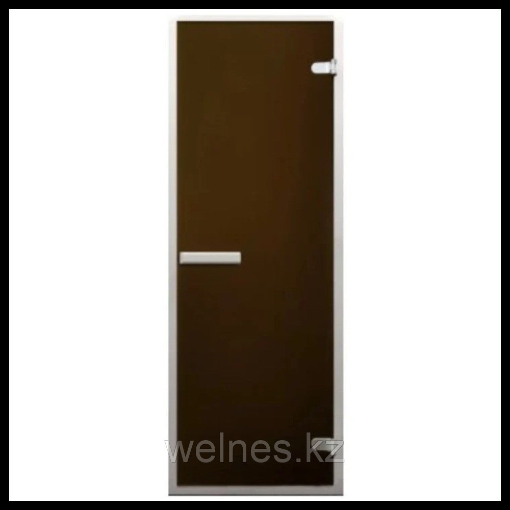Дверь для хамама Steam Matted 7х19 (размер = 69*189 см, короб - алюминий, стекло - матовое, с порогом), фото 1