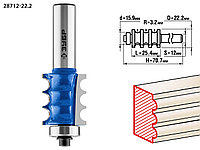 ЗУБР 22.2x26мм, радиус 3мм, фреза кромочная фигурная №1
