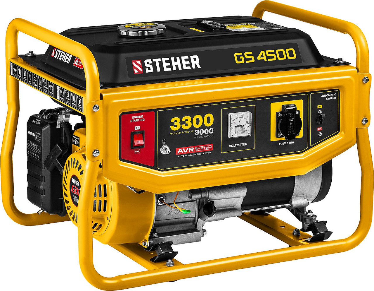 STEHER 3300 Вт, бензиновый генератор (GS-4500) - фото 1 - id-p112209915