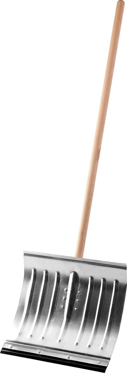 СИБИН ЛА-430, 430мм, алюминиевая, со стальной планкой, с деревянным черенком, снеговая лопата (421857) - фото 1 - id-p112218747