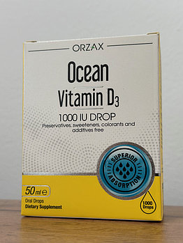 ORZAX Ocean Vitamin D3 1000 IU 50 мл