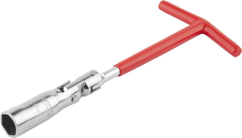 DEXX 16 мм, Шарнирный свечной ключ с резиновой удерживающей втулкой (27507-16) - фото 1 - id-p112212863