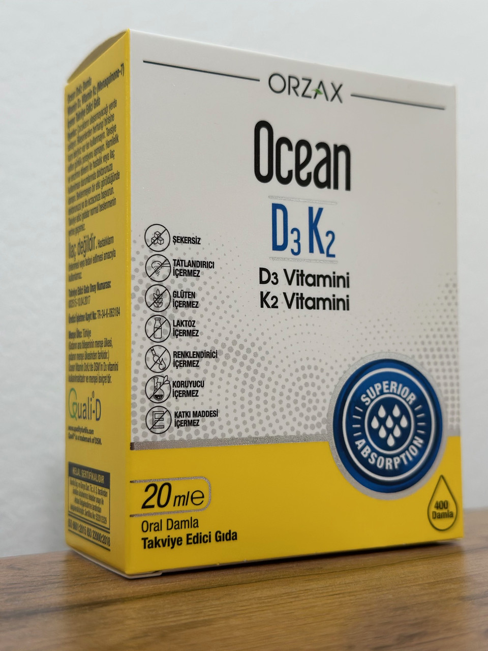 ORZAX Ocean Vitamin D3+K2 1000 IU 20 мл - фото 1 - id-p112221171