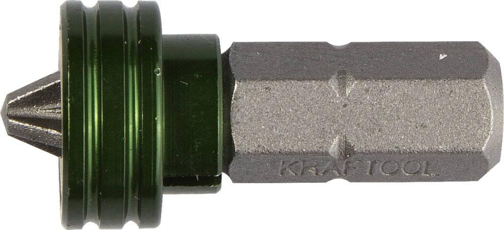 KRAFTOOL Magnet-X PH 2, 25 мм, 1 шт, Бита с магнитным держателем-ограничителем (26128-2-25-1) - фото 1 - id-p112213893