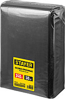 STAYER HEAVY DUTY 240 л, чёрные, 50шт, особопрочные, строительные мусорные мешки (39154-240)
