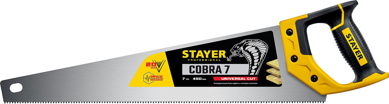 STAYER Cobra 7 450 мм, Универсальная ножовка (1510-45)