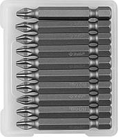 ЗУБР 10 шт, PH2 50 мм, Кованые биты (26001-2-50-10)