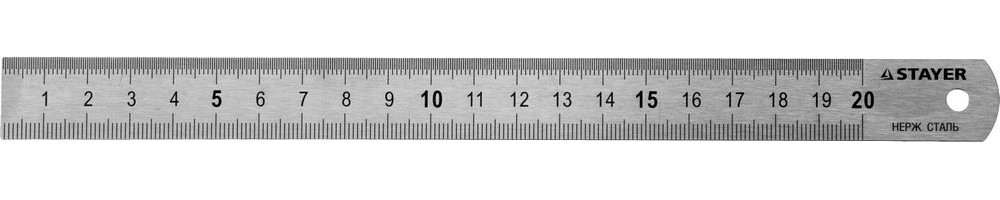 STAYER длина 0,2 м, Нержавеющая линейка (3427-020) - фото 1 - id-p112213006
