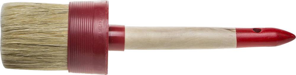 STAYER UNIVERSAL 70 мм, пластмассовый корпус, светлая натуральная щетина, деревянная ручка, Круглая кисть, - фото 1 - id-p112209240