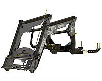 Погрузчик TURS-1500-0Д-1221 фронтальный с джойстиком/плавающее положение/выворот ковша 100° на МТЗ-1221