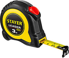 STAYER Leader 3м х 16мм, Рулетка с автостопом (3402-3)