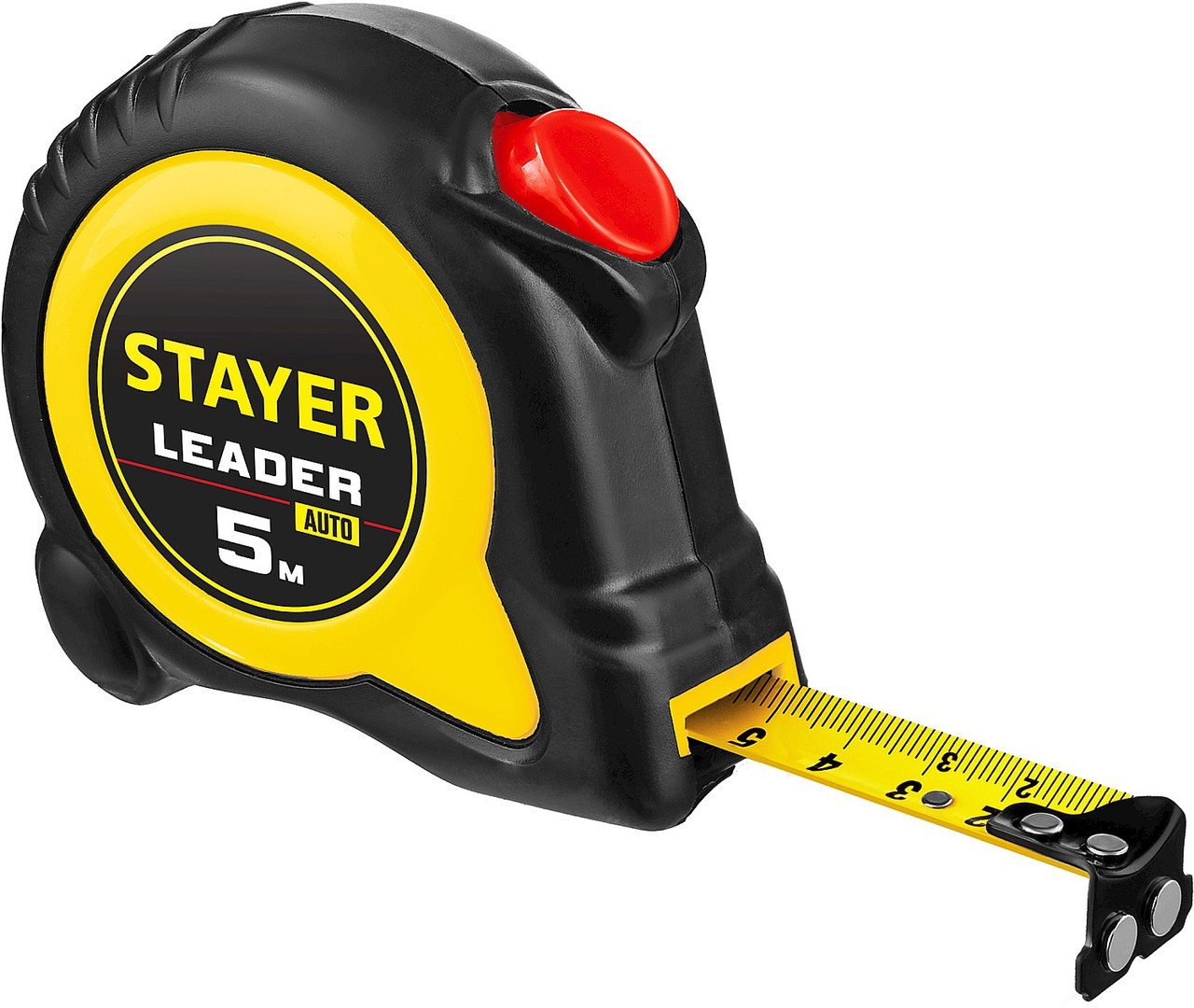 STAYER Leader 5м х 25мм, Рулетка с автостопом (3402-5)