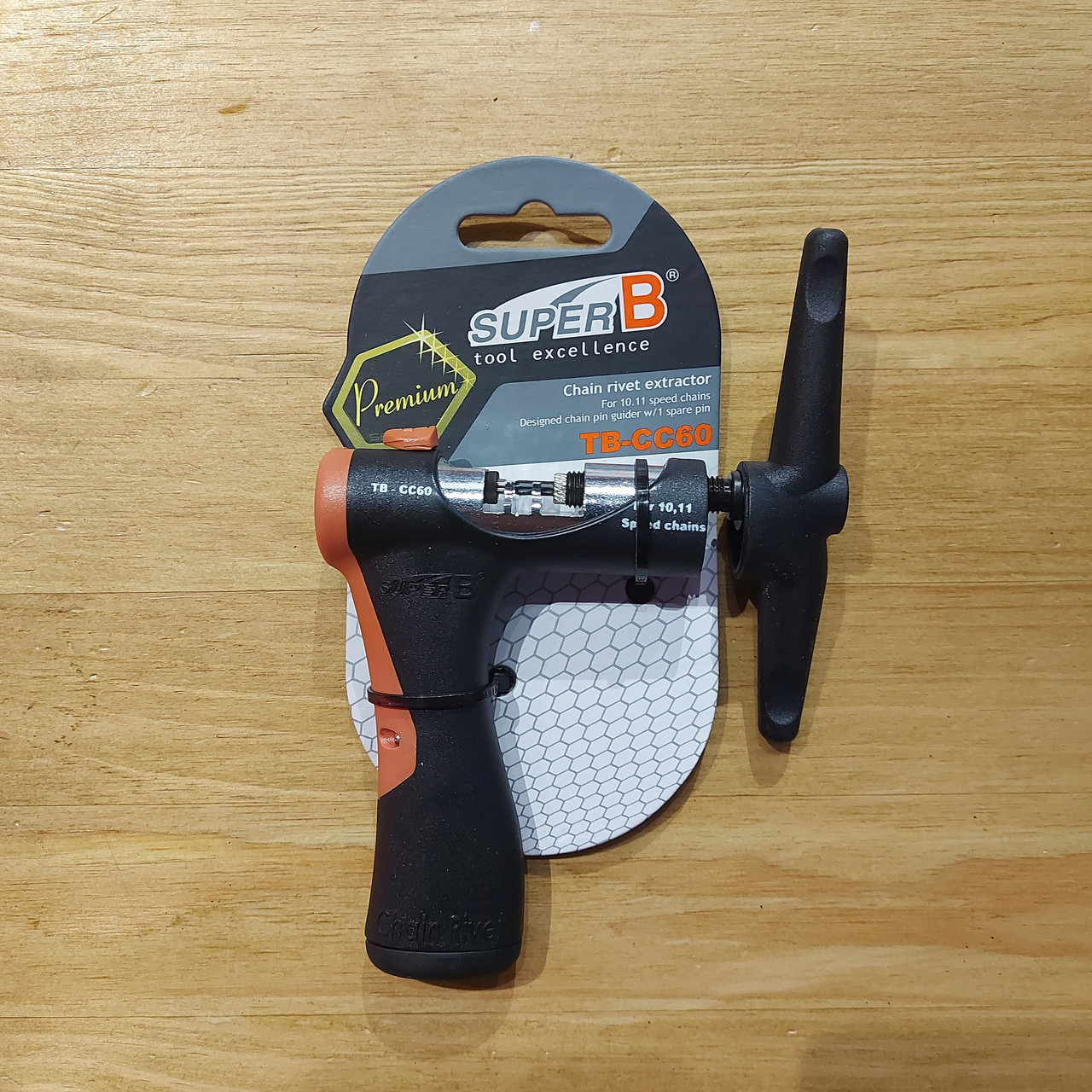 Ключ chain rivet extractor SUPER B Premium, for 10/11 speed chains. Выжимка цепи для 10-11 скоростей. Съемник., фото 1