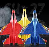 Радиоуправляемый самолет SU-27 синий, фото 4