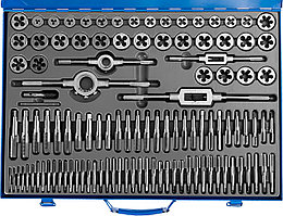 ЗУБР 110 предметов сталь Р6М5, Набор метчиков и плашек, Профессионал (28110-H110)