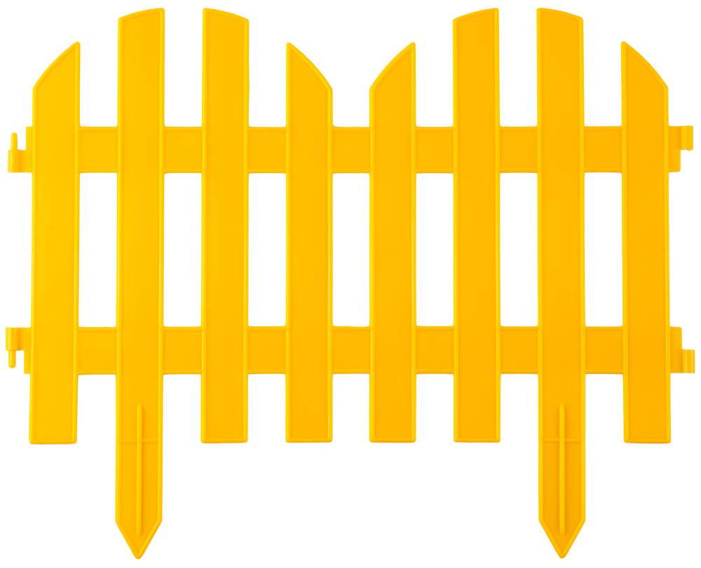 GRINDA Палисадник, размеры 28х300 см, желтый, декоративный забор (422205-Y)