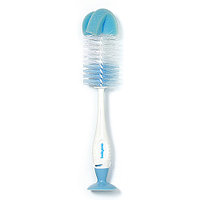 Ершик для посуды с губкой BabyOno для тщательной промывки дна, на присоске