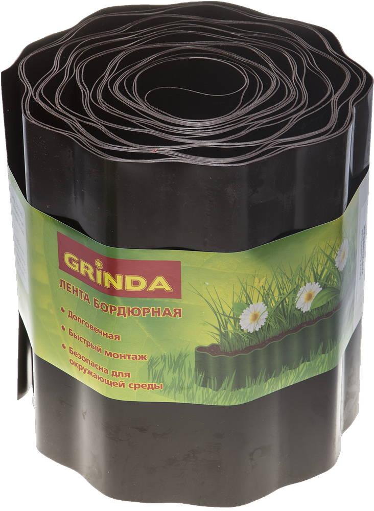 GRINDA размеры 20 см х 9 м, коричневая, полиэтилен низкого давления, бордюрная лента (422247-20) - фото 1 - id-p112216205
