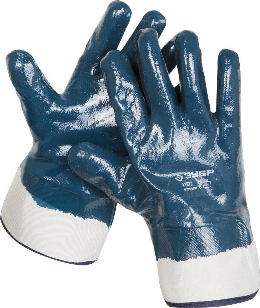 ЗУБР HARD р.XL(10), с нитриловым покрытием, масло-бензостойкие, износостойкие, прочные перчатки, Профессионал - фото 1 - id-p112217247