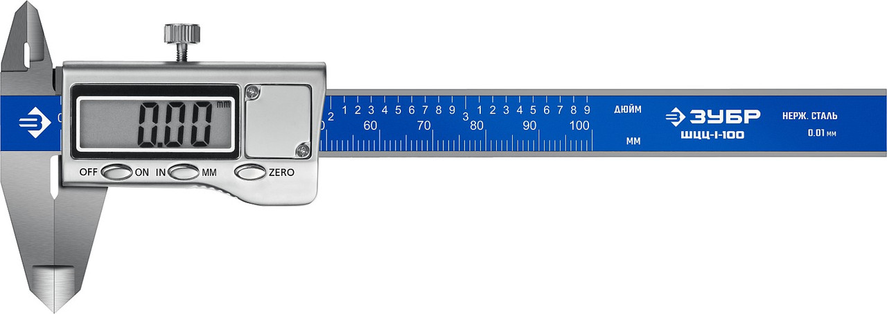 ЗУБР ШЦЦ-I-100-0,01 100 мм, Электронный штангенциркуль (34463-100) - фото 1 - id-p112219253