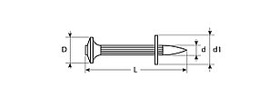 ЗУБР ДГМ 40 x 3.7 мм, дюбель-гвоздь монтажный, цинк, 15 шт (3063-37-40)