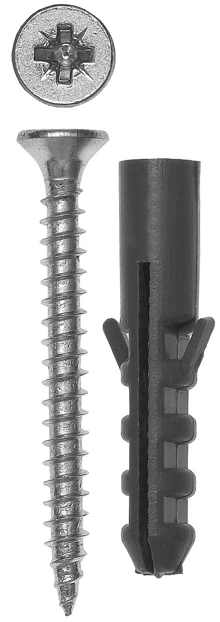ЗУБР ЕВРО 6х30 / 3.5х40 мм, распорный дюбель полипропиленовый с шурупом, 15 шт (30662-06-30) - фото 2 - id-p112216367