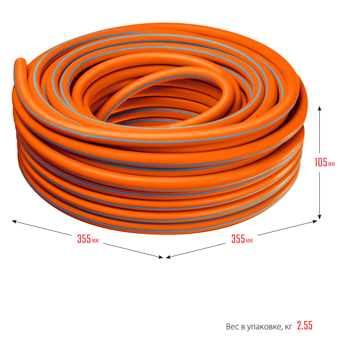 GRINDA FLEX 3, 1/2 , 25 м, 25 атм, из термоэластопласта, трёхслойный, армированный, гибкий, поливочный шланг, - фото 7 - id-p112220299