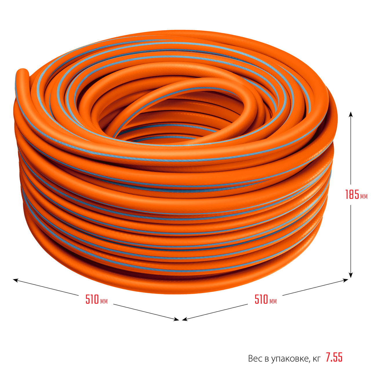 GRINDA FLEX 3, 3/4 , 50 м, 20 атм, из термоэластопласта, трёхслойный, армированный, гибкий, поливочный шланг, - фото 7 - id-p112220305