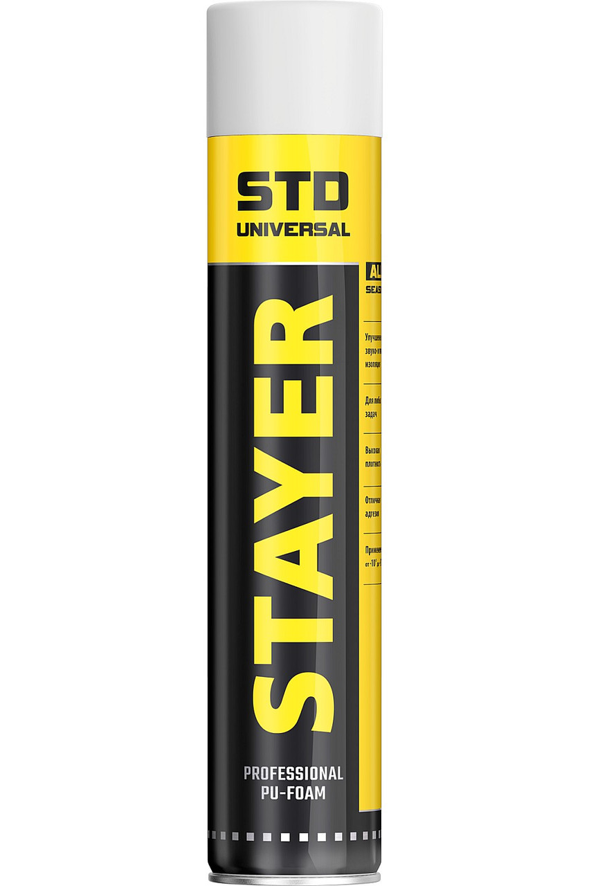 STAYER STD 750мл адаптерная выход до 35л, Монтажная пена, PROFESSIONAL (41133) - фото 1 - id-p112217388