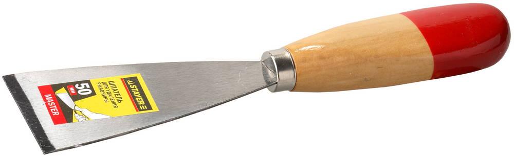 STAYER MAXFlat 50 мм, усиленное стальное полотно деревянная ручка, Шпатель для удаления ржавчины, MASTER - фото 1 - id-p112209665
