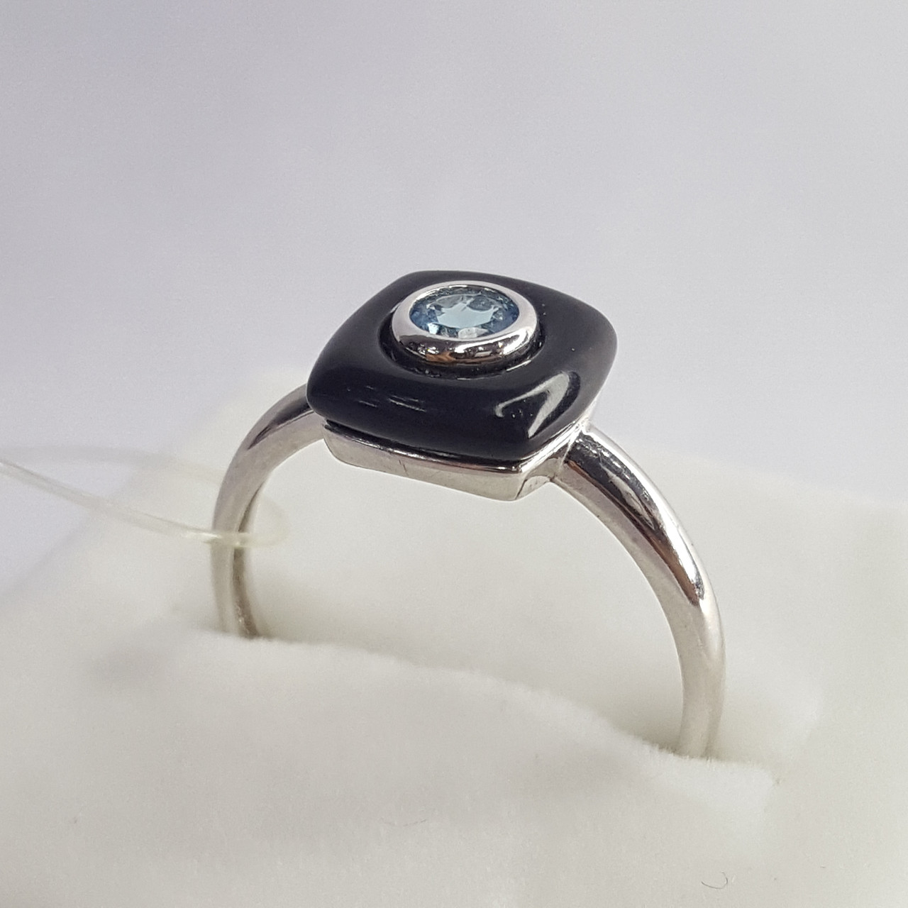 Кольцо Aquamarine 6910805.5 серебро с родием вставка топаз - фото 2 - id-p64645976