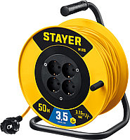 STAYER M 315 ПВС 3х1.5 50м 3500Вт, Силовой удлинитель на катушке (55078-50)