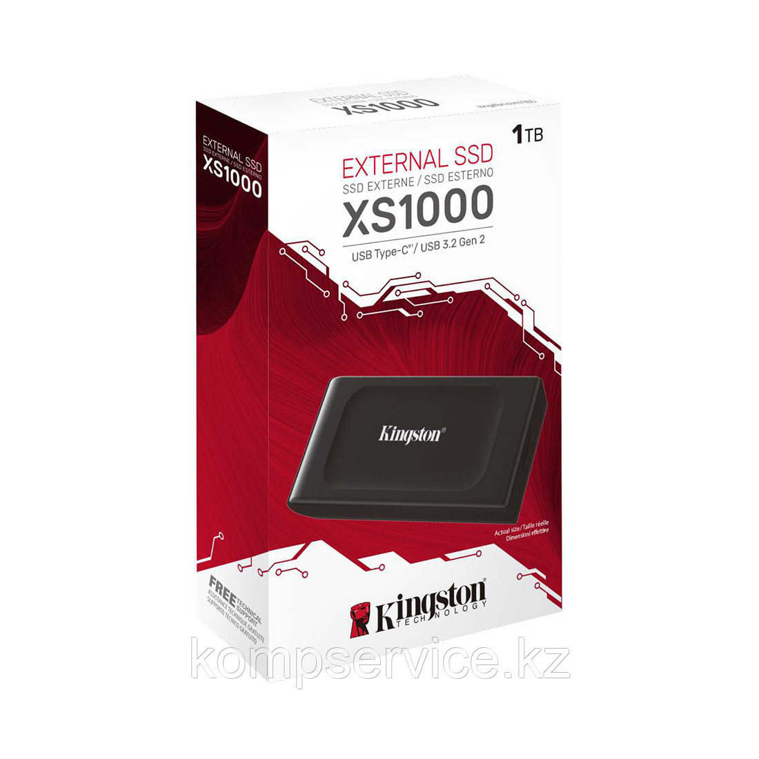 Внешний SSD диск Kingston 1TB XS1000 Черный - фото 3 - id-p112146137