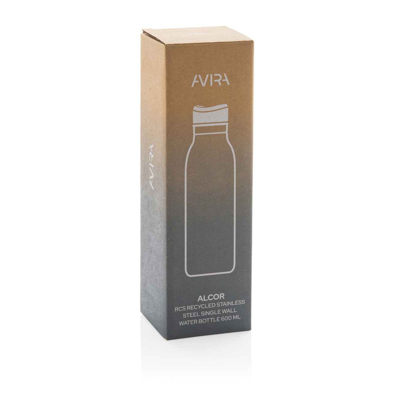 Бутылка для воды Avira Alcor из переработанной стали RCS, 600 мл, серебряный; , , высота 22,5 см., диаметр 6,7 - фото 10 - id-p112224075