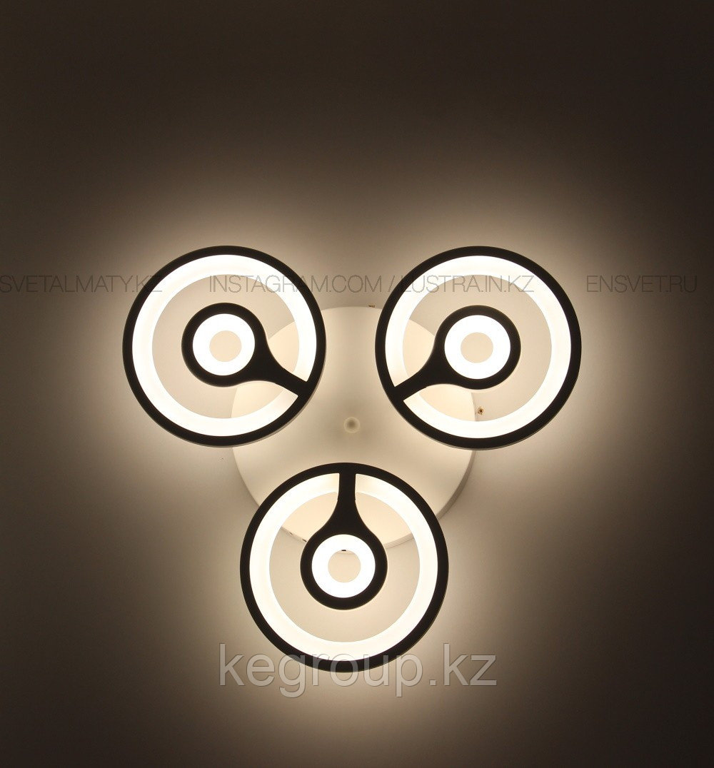 Современная LED люстра с пультом 3 режима на 3 лампы - фото 4 - id-p112222975