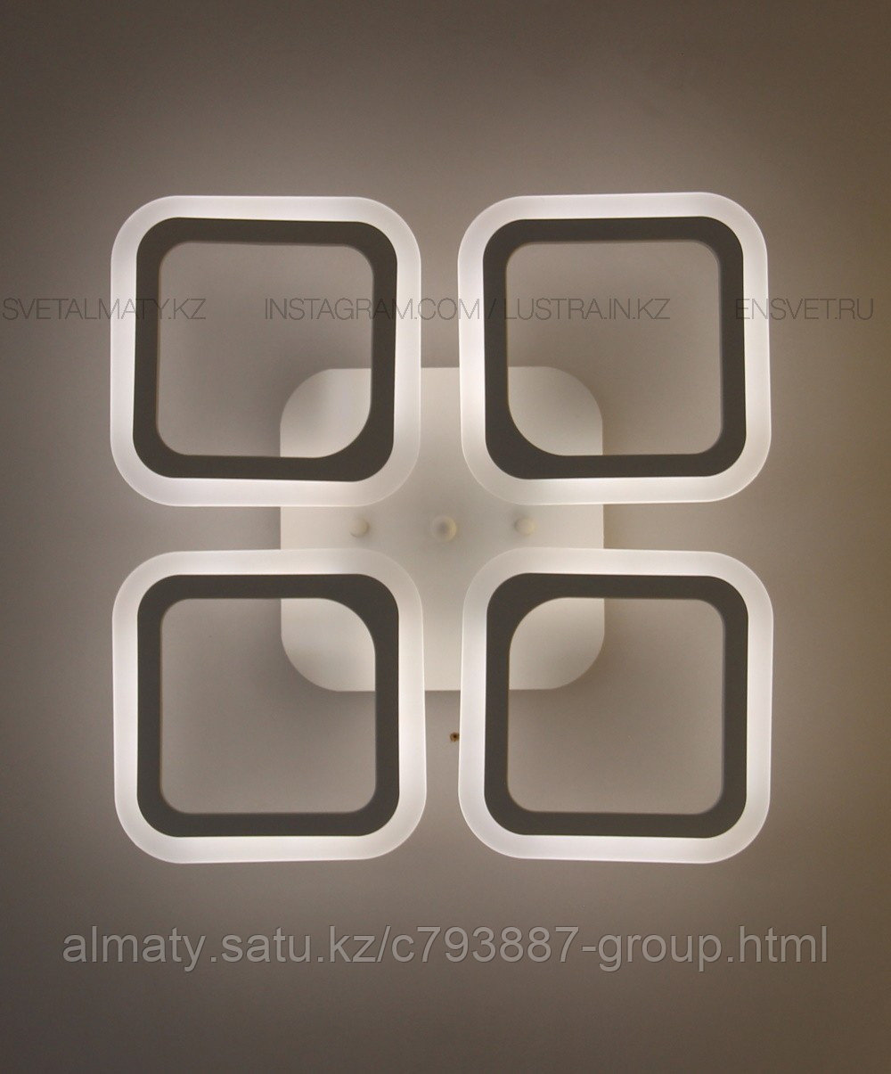 Современная LED люстра "Квадрат" с пультом 3 режима 80W - фото 2 - id-p112222976