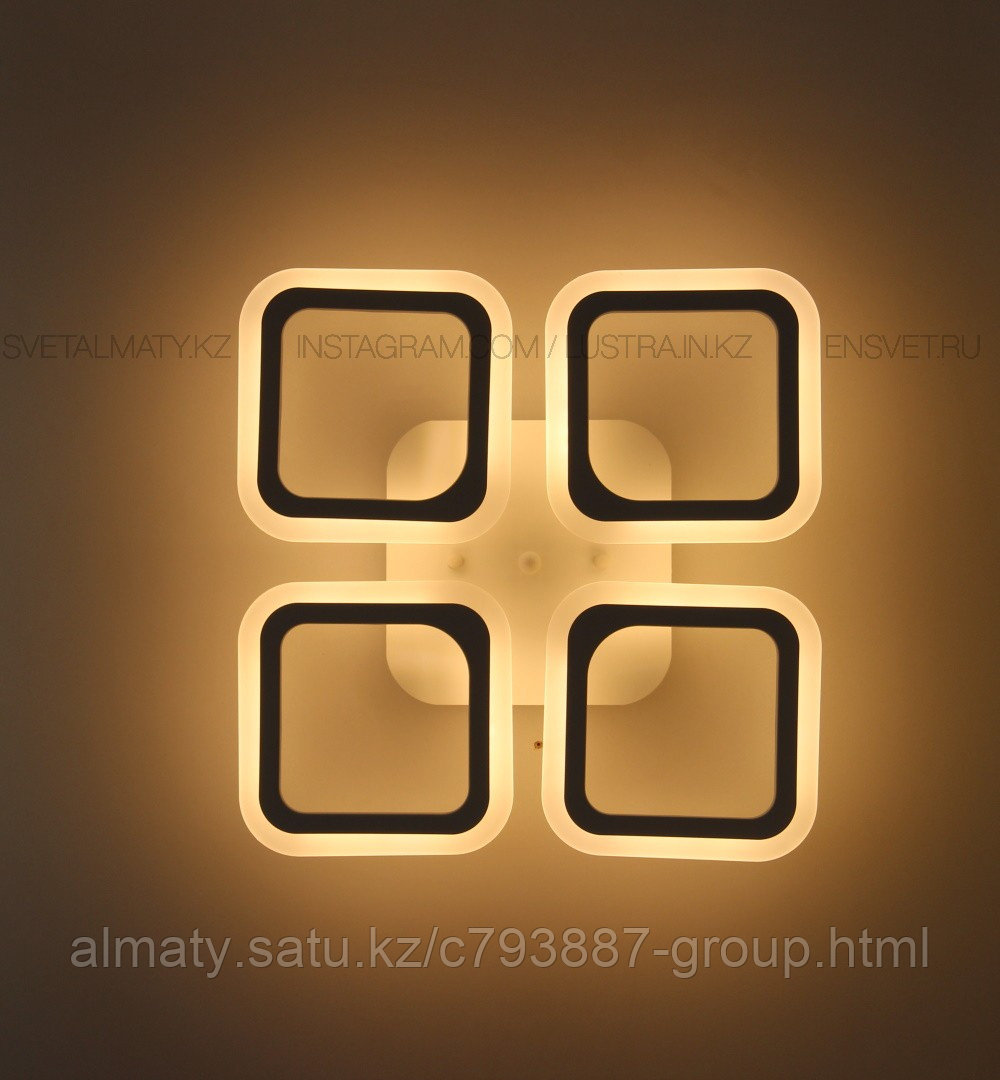 Современная LED люстра "Квадрат" с пультом 3 режима 80W - фото 3 - id-p112222976