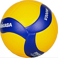 Мяч вол. MIKASA V300W, р.5, FIVB Appr, 18 пан, синт.кожа (микрофиб), клееный, бут.кам, желто-синий