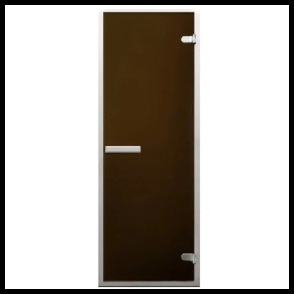 Дверь для паровой комнаты Steam Matted 7х19 (короб - алюминий, стекло - матовое, с порогом) - фото 1 - id-p106437643