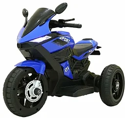Электромотоцикл R8s (гелиевые колеса, кожаное сиденье, синий)