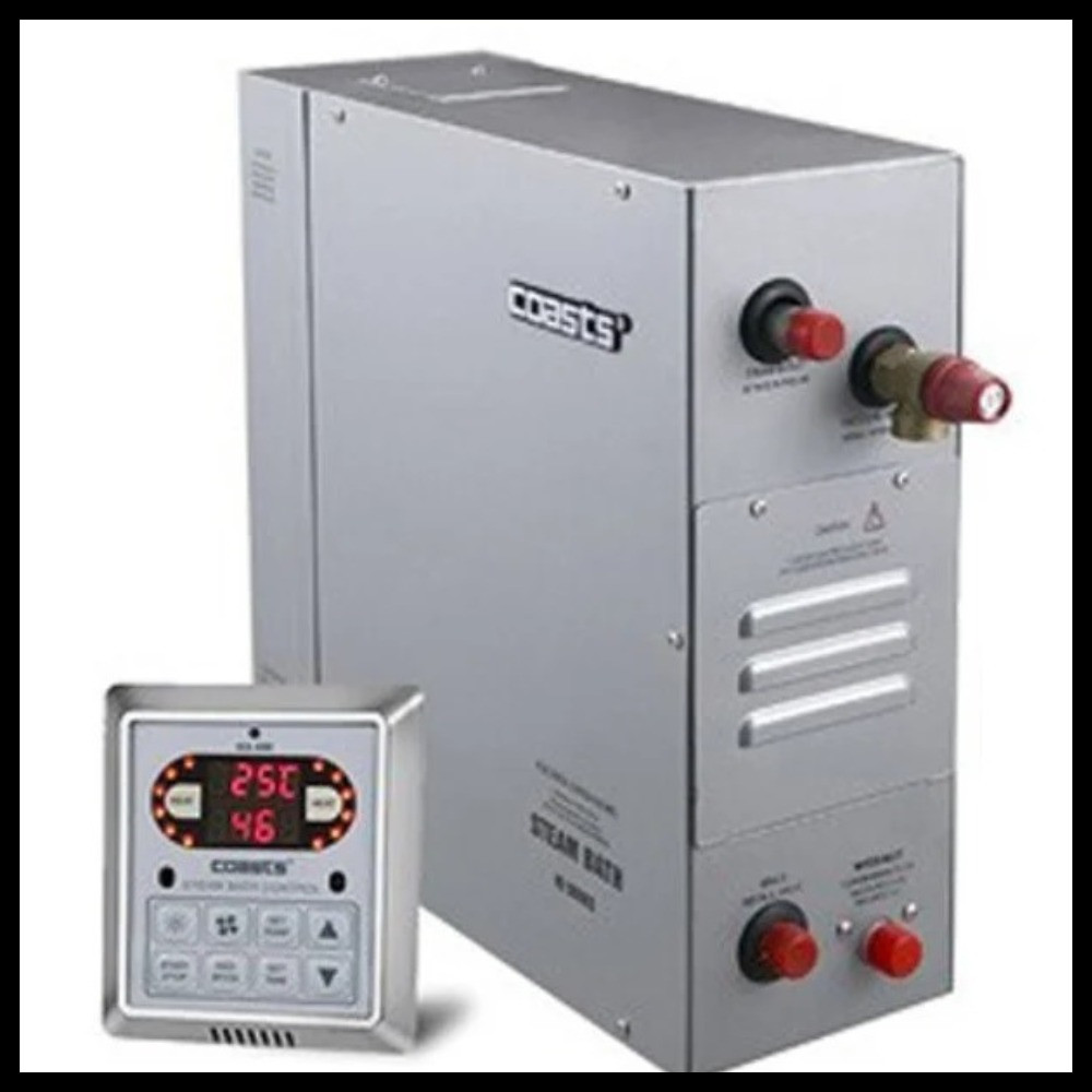 Электрический парогенератор Coasts KSB-180 (2 выхода пара, с пультом, мощность = 18 кВт, объем = 12-19 м3)