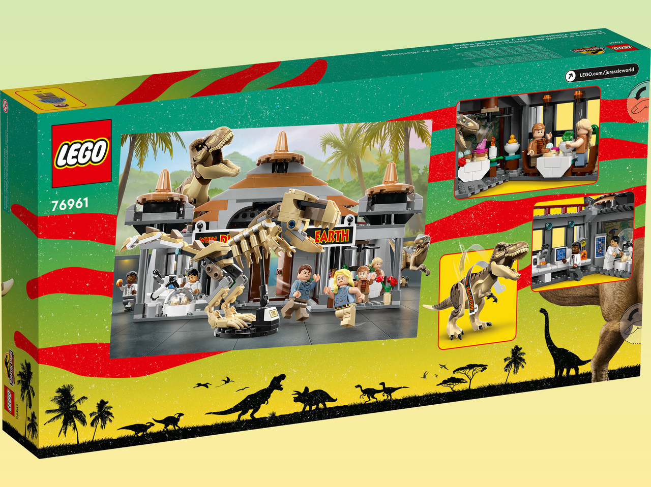 Конструктор LEGO Jurassic World Центр для посетителей: Т-рекс против Раптора