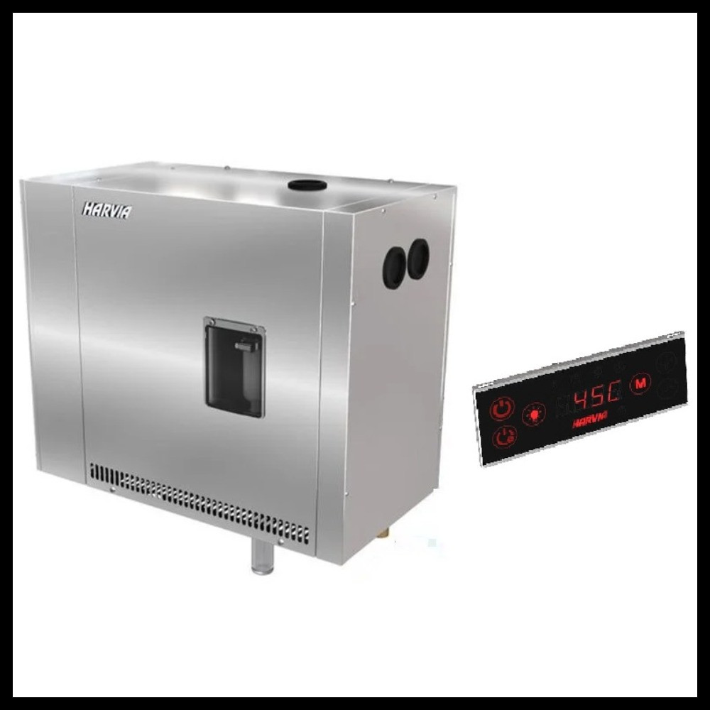 Электрический парогенератор Harvia Helix HGP22 c автоматической промывкой (мощность=21,6 кВт, объем=12-24 м3)