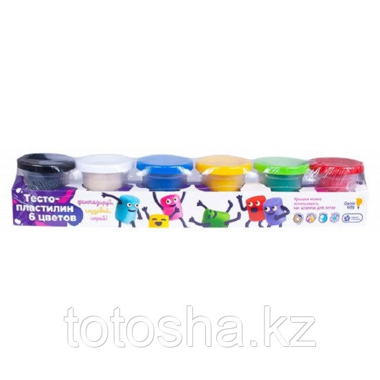 Набор "Тесто-пластилин 6 цвета" 300гр , Genio Kids TA1009V