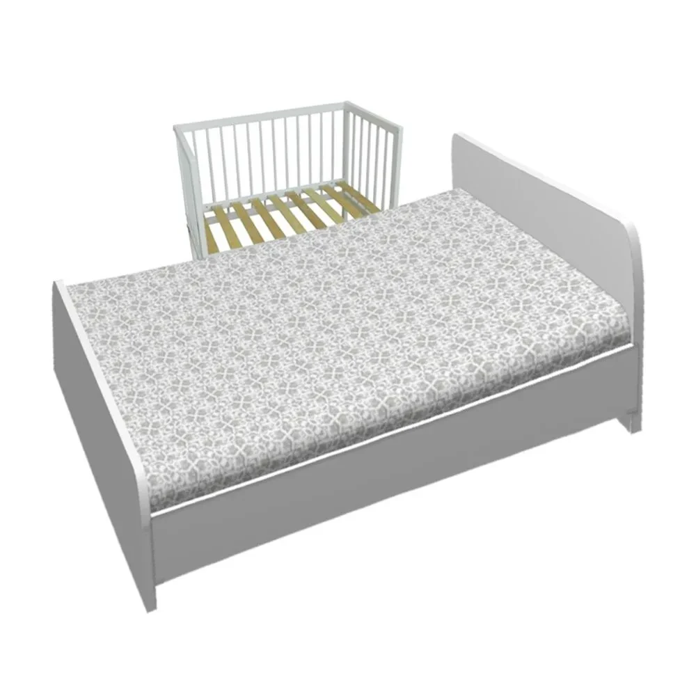 Кровать детская приставная Фея Лея 100, белый - фото 8 - id-p112228301